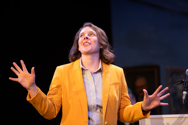 Charlotte Kinder in WHAT THE CONSTITUTION MEANS TO ME by Heidi Schreck at Wilbury Theatre Group, Providence RI; photo by Erin X. Smithers.