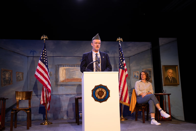 Charlotte Kinder in WHAT THE CONSTITUTION MEANS TO ME by Heidi Schreck at Wilbury Theatre Group, Providence RI; photo by Erin X. Smithers.