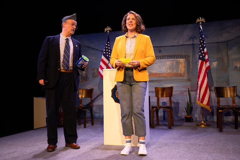 Charlotte Kinder in WHAT THE CONSTITUTION MEANS TO ME by Heidi Schreck at Wilbury Theatre Group, Providence RI; photo by Erin X. Smithers.